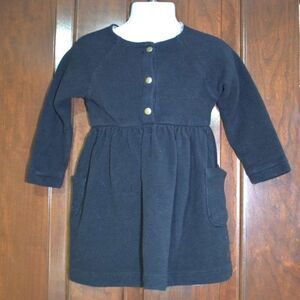Zara Little Girls  Black Dress Size 2-3 Years Long Sleeve